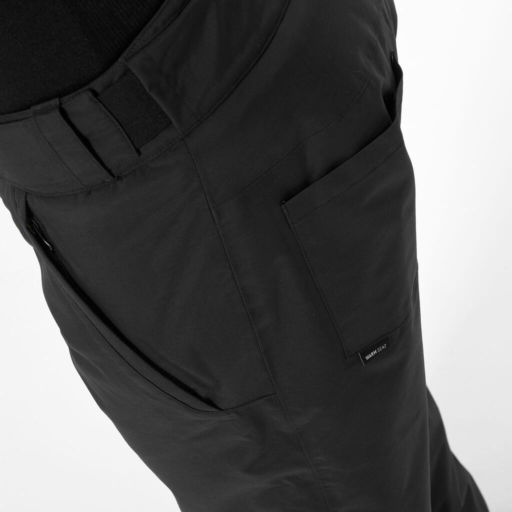 Men's Comfortable, Insulating Snowboard Trousers 100 - Black